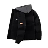 [KAPE1] 中綿ジャケット ダウンジャケット ダウンコート アウター 服 外套 ジャンパー 厚手 ボリューム 撥水 防風 保温 防寒 動きやすい 柔らかい カジュアル ストリート 立ち襟 くろい 冬物 冬服 オシャレ 男性 秋 冬 秋冬 メンズ 3XL