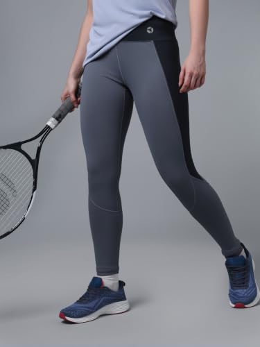 Image of TECHNOSPORT Women's High Rise Slim Fit Tights for Running, Gym and Sports