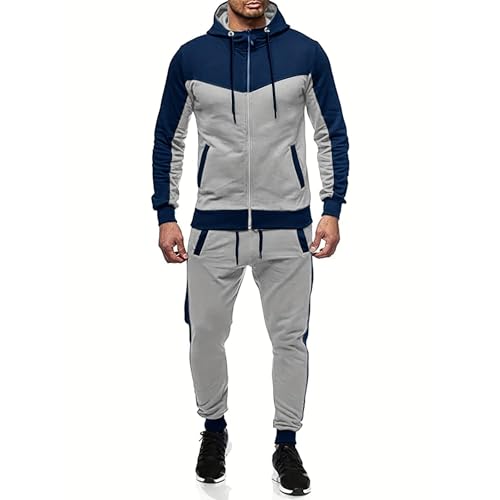 Track Suits for Men Set Full Zip Fleece Sweatsuit Outdoor Jogging Men Tracksuits Sport