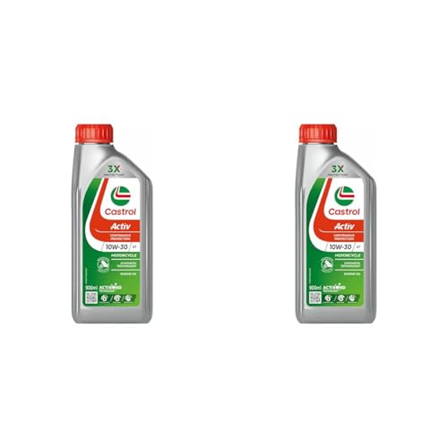 Image of Castrol Activ STOP-START 10W-30 4T Synthetic Engine Oil for Bikes 900ML | 3X Protection | With Actibond Technology | Engine Protection for bikes | JASO MA2 (Pack of 2)