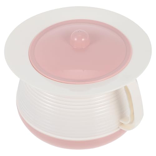 TOPBATHY Pot De Chambre Portable avec Couvercle - Urinoir RéUtilisable pour Enfants Personnes ÂGéEs - IdéAl pour La Maison L'HôPital - LéGer Compact - 21 X 18.5 X 14 Cm - Rose