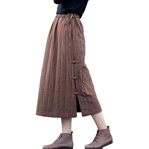 NFYM Women's Winter Long Skirt with Pockets Cover