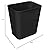 Nipogear 3 Gallons Efficient Trash Can Wastebasket, Fits Under Desk, Kitchen, Home, Office (Black, 3 Gallons)