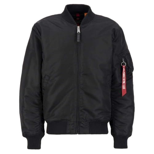 Alpha Industries Men's MA-1 Dragon EMB Bomber Jacket, Black, XL