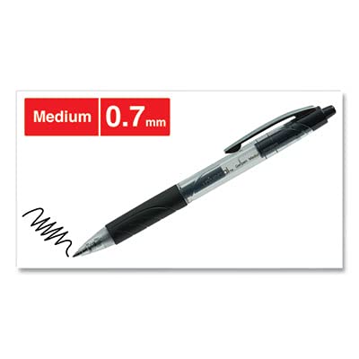 Bolígrafo Retráctil Gel 0.7 mm Universal UNV39910 Pack 36 Negro miniatura 4