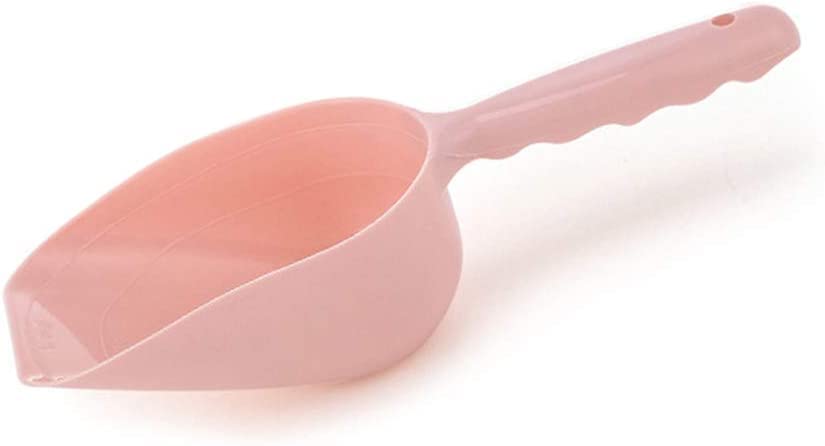 1-Cup Pet Food Scoop, Lines for 1/2 and 1 Cup - Dog, Puppy, Cat, Bird, Rabbit Plastic Scoop (Light Pink)