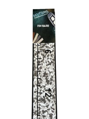 Next Level Inc | Fish Ruler | SeaDek | 48 inch Fish Measurement Tool | Perfect for Boats and Kayaks | Snow Camo/Black