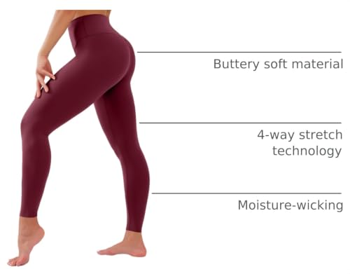 Image of YUDSUD High Waisted Leggings for Women with Pockets - Tummy Control Capris Yoga Pants for Workout Running Athletic Cycling