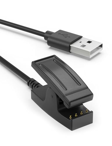 Sinoacc 1 Pack (3.3ft/1m) Charger for Garmin Lily,Lily 2,Forerunner 35 235 230 630 645 Music 735xt,Approach S20 G10,Vivomove Hr Watch Charger Replacement Charging Clip Sync Data Cable