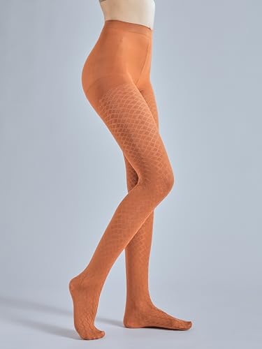 Image of Sahabowi Women Tights, Female Sheer High Waist Pantyhose, Vintage Control Top Stockings