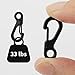 Lizusidtsy Mini Alloy Carabiner Clip Tiny Spring Snap Hook Carabiners for Backpack Keychains Replacement Parts Accessories (Black)