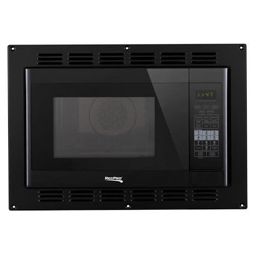 RecPro RV Convection Microwave 1.1 cu. ft. | 120V | Microwave | Appliances | Direct Replacement for High Pointe and Greystone (Black)