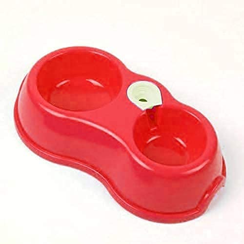 PSK PET MART Double Nontoxic Plastic Food and Water Bowl with Dispenser Bottle Holder and Water-Auto Dispenser Small Dogs and Cats, Puppies (Color May Vary) (B09R42RWJ6) Amazon Price History, Amazon Price Tracker