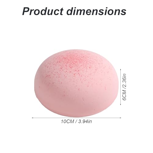 Ser Wolno Wznosząca Zabawka Squishy, 10x6cm Miękki Lepki Chleb Ściskana Sensoryczna Zabawka Fidget Realistyczne Jedzenie Squishies Dekoracja Biurka & Prezent Imprezowy (Różowy)