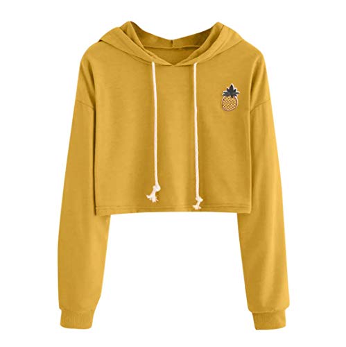 ZARLLE_Sudadera Mujer Sudaderas Cortas, Capucha Talla Grande Moda para Niñas Adolescentes Dibujos Animados Manga Larga, Camisetas Blusa Tops Mujer Verano de Algodón Casual