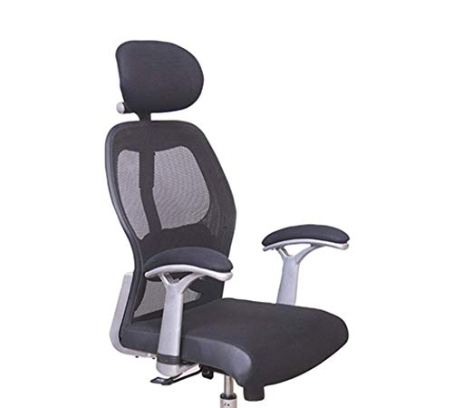 Image of Lakdi The Furniture Co High Back Director Mesh Chair with Lumbar Support & Adjustable Height Revolving & Ergonomic Chair and Metal Wheel Base with Chrome Finish Best Office Chair 111011132-hig