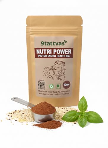 Image of Nutri Power Energy Health Mix | With Millets, Dry Fruits & Soy Protein | High Protein & Fiber Blend | Daily Wellness Drink | 50g Pack of 1