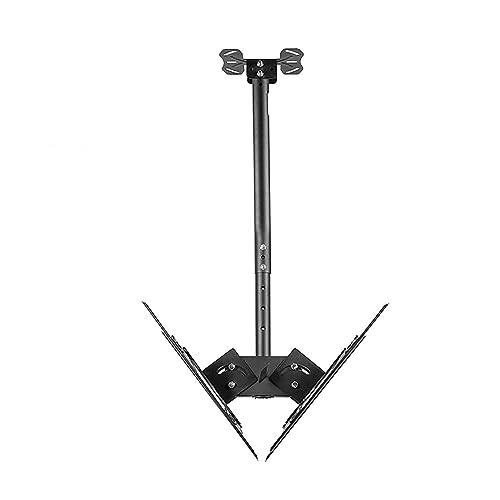 Support TV plafond télescopique orientable pour deux écrans plats de 32 à 65 pouces - 6