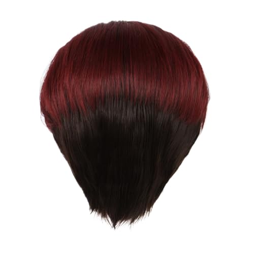 Perruque homme courte droite réaliste pour masquer les cheveux fins en cosplay