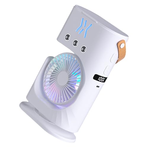 hogtnd Ventilador de escritorio USB recargable para exteriores con textura de refrigeración humidificadora, adecuado para viajes y camping, operaciones silenciosas