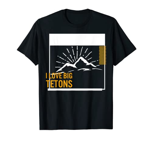 Ich liebe Big Tetons National Park Wyoming Mountain Souvenir T-Shirt