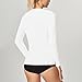 Women's Summer Beach Sun Shirts UPF 50+ Long Sleeve Hiking Tops Solid Lightweight UV Protection Outdoor Shirt White