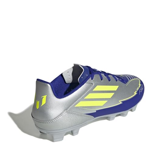 Adidas Unisex F50 Club Football Boots FG/MG, Silver met./solar Yellow/Lucid Blue, 46 EU – Ansicht 4