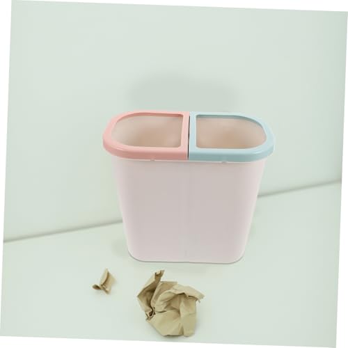 Caneca de basura blanca rectangular para cocina y baño miniatura 7