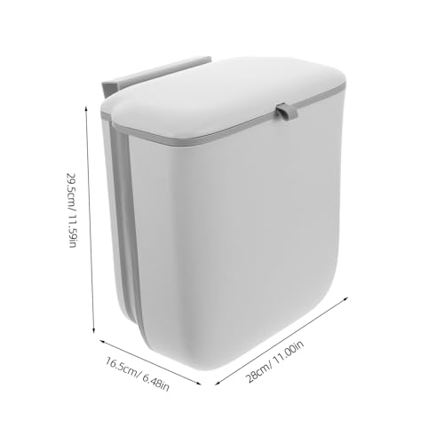 Caneca de basura plegable para colgar con tapa blanca miniatura 2