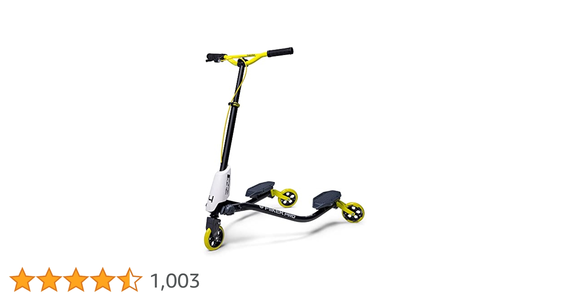 FLIKER Ｆ3 Yvolution Y Fliker Pro Kids Drift Scooter 3-Wheels 7+ Black