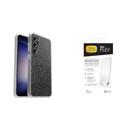 Coque Samsung S23+ Otterbox Stardust transparente et verre de protection d'écran ultra résistant