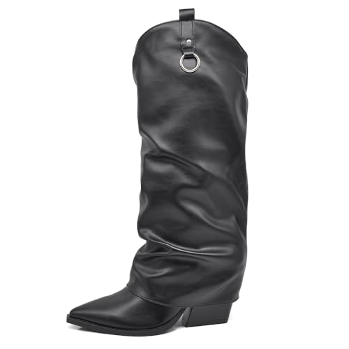 IF Fashion Stivali Texani Arricciati stropicciati...