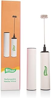 MATCHABAR Electric Matcha Whisk and Milk Frother | Handheld Matcha Green Tea Mixer and Blender | USB Rechargeable, Dual Speed, Stainless Steel | Powerful Whisk for Matcha Lattes, Coffee & Other Drinks
