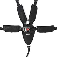 Yidaxing Sicherheitsgurt für Kinder, 5 Punkte mit Schulterpolster, verstellbar, schwarz, Nylon, für Kinderwagen, Buggy, Kindersitz