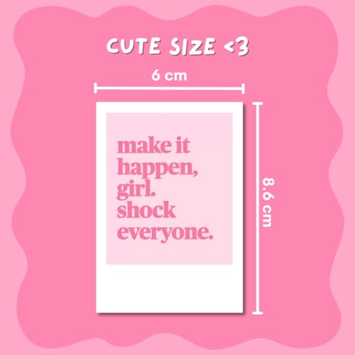Image of Manifestation Cards (Set of 18) Positive Affirmation Cards Posters (8 x 6 cm) | Vision board Supplies | Feel Good for Wall, Bedroom, Living room | Pink Girly Aesthetic Posters | Poster for Phone Accessories