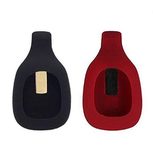 HWHMH 2pcs Replacement Clip for Fitbit Zip Only (No Tracker) (Black&Rose)