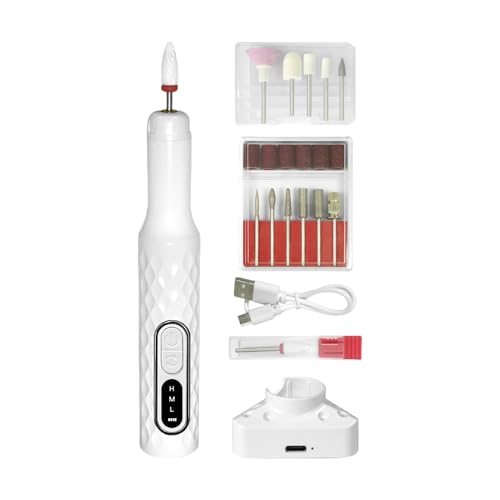 Removedor eléctrico de esmalte de uñas de gel, kit de máquina de taladro de uñas en polvo de inmersión de gel acrílico, herramienta de aseo de manicura y pedicura de 15000 RPM con 3 velocidades