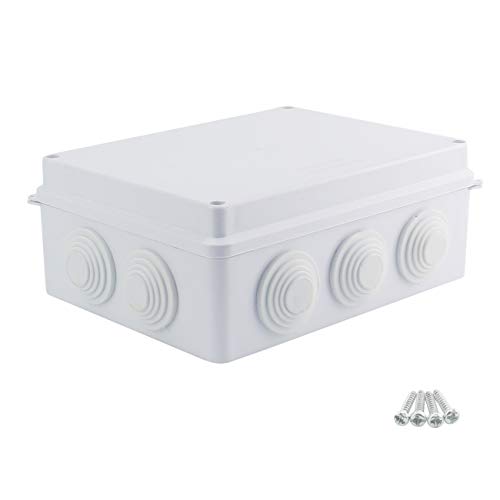 Sunnyglade IP65 ABS Plastic Waterproof Dustproof Junction Box Universal Durable Electrical Project Enclosure (7.9"x6.1"x3.1")