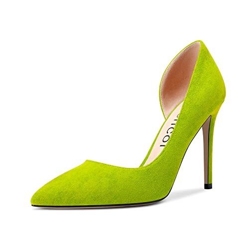 Aachcol Women Stiletto Pumps Pointed Toe High Heel Slip-on Dress Shoes Wedding Office Party Classic 4 Inch