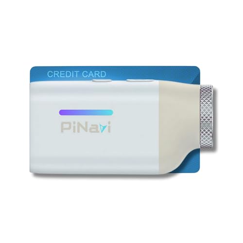 PiNavi,PiNavi Mini Plus Ultra Compact Golf Rangefinder with Slope, 6X Magnification, 1200-Yard Range, USB-C Rechargeable, Magnetic Attachment, Flag Lock Vibration, Waterproof, Case Included