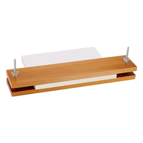 AHANDMAKER Prensa de encadernação de madeira, 39 x 8 cm, máquina de prensa de livros retangular, pre
