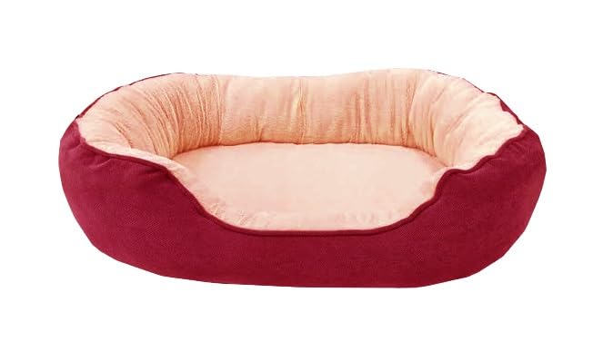 Cutepups Round Dog Bed,Egg Shape Dog Bed,Large Dog Bed,(Large Size red and Cream) (B0CQTSGRTG) Amazon Price History, Amazon Price Tracker