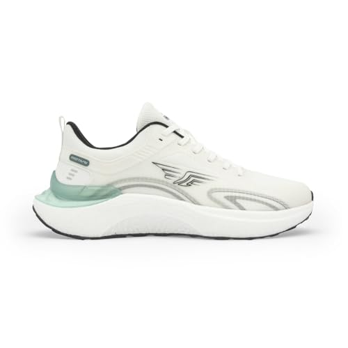 Image of Red Tape Men's Sneakers White Black Mesh Round Toe Lace-Up Easy Movement