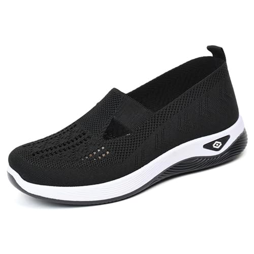 Women's Casual Sneakers – Lightweight & Breathable Mesh Slip-On Walking Shoes, Easy to Wear, Anti-Slip Sole, Perfect for Work, Travel & Everyday Comfort