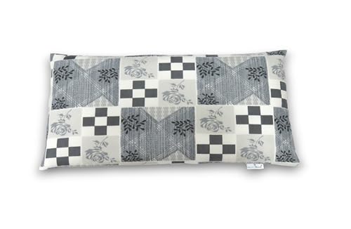 Image of Buckwheat Hulls Pillow | Standard Size | 15 inch x 25 inch inch | Pillow for Neck Pain | Shoulder Pain | Back Pain | Other Sleeping Problem | (Light Blue & Grey Printed Design)