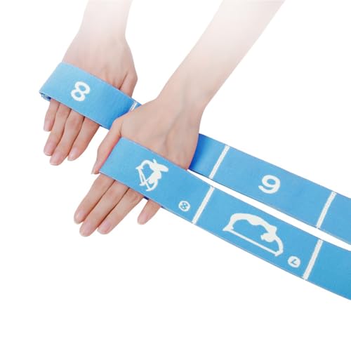 Image of 2-Pack Adjustable Kids Dance Stretch Bands - 8-Loop Elastic Bands for Ballet, Latin, Yoga, Gymnastics & Stretching - Flexible, Multi-Section Design for Dance Training & Flexibility