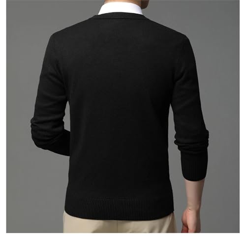 Men V-Neck Pullover Knitted Casual Long Sleeve Knitted Pullover Sweater2