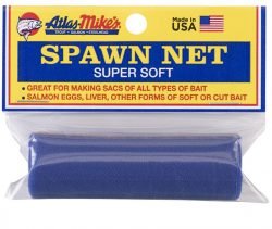 Atlas Mike's Super Soft Spawn Net - Premium Fishing Bait Holder for Salmon Eggs, Liver, Cut Bait, Roe Sacks - Durable Nylon Mesh, Easy-Tie Design, USA-Made Quality - 3" x 16" Roll - Blue