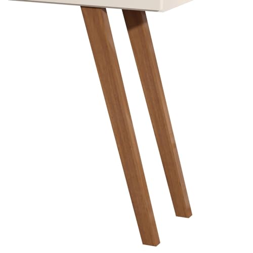 Conjunto Penteadeira Condessa Off White C/Canela e Puff Zeus Cinza