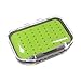 kowaku Fly Box Tackle Case Jig Boxes Compact for Bass Trout Gear Equipment Clear Lid Freshwater Saltwater Waterproof Fly Fishing Box, Green, Two Sided